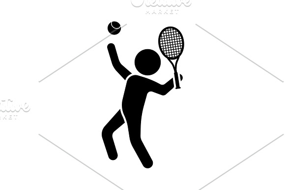 Vector Illustration Tennis Player