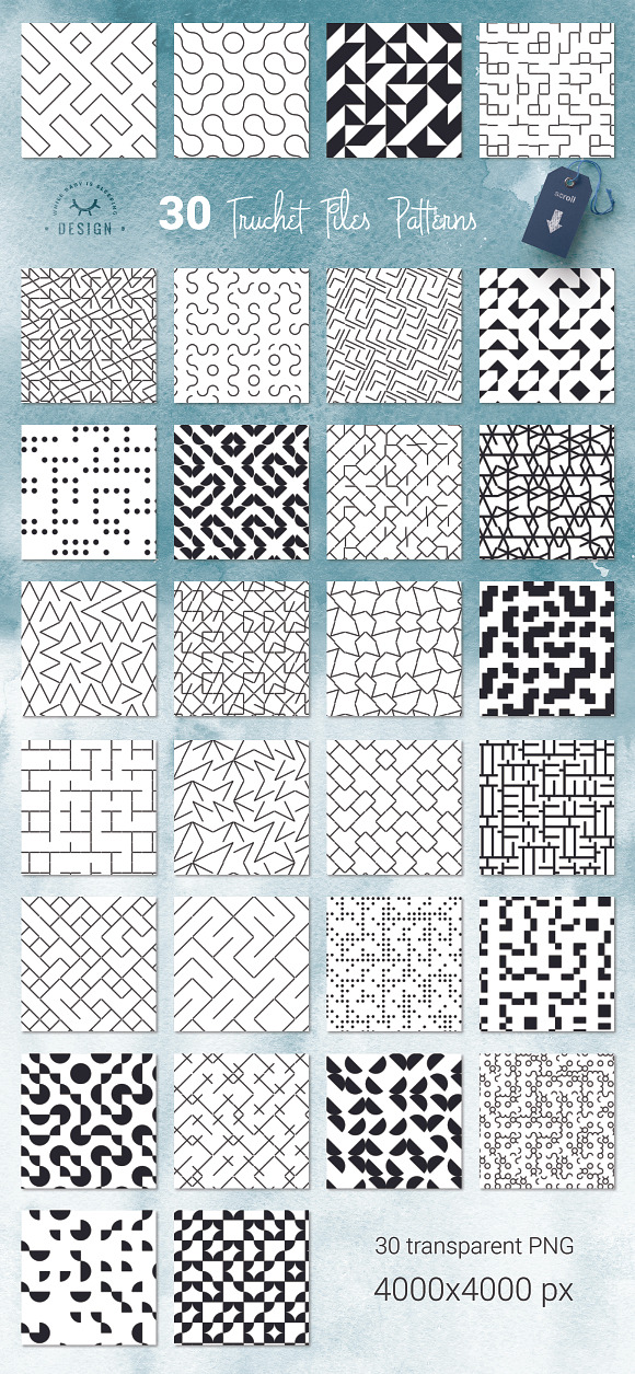 Truchet Tiles Geometric Patterns