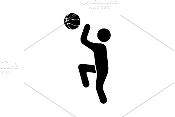 Illustration Basketball Player Icon