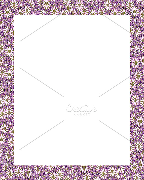 White Frame With Decorated Borders