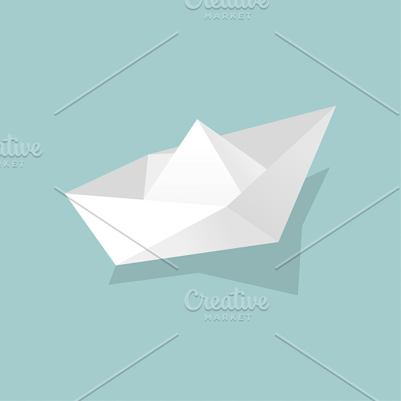 Vector Of Paper Boat Icon