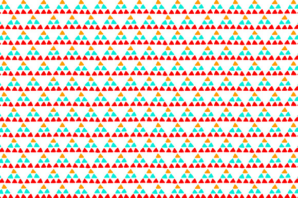 Colorful Triangles On White Pattern