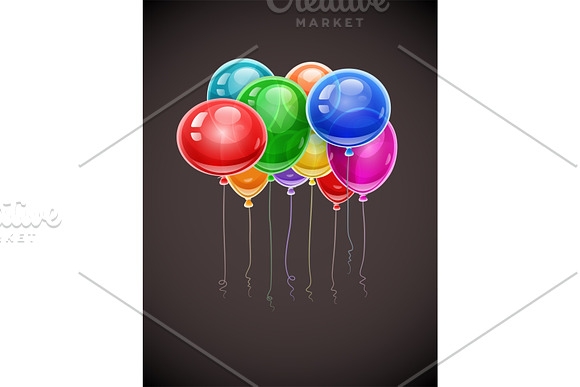 Birthday Balloons Soaring In Air