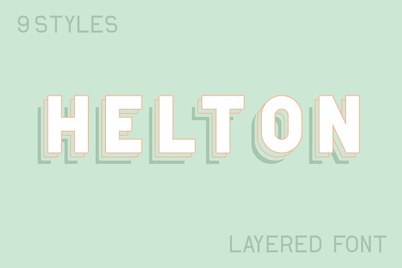 Helton Layered Typeface 9 Styles