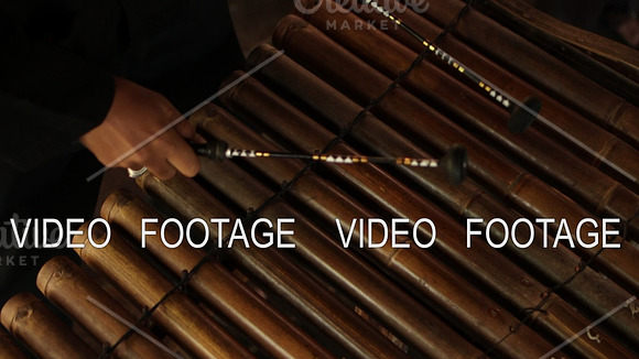 Asian Indonesian Balinese Musician Gamelan Instrument Closeup Hands Playing Not Edited Raw File