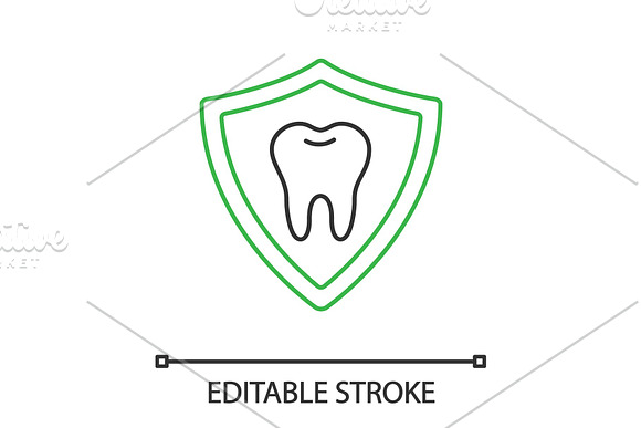 Teeth Protection Linear Icon