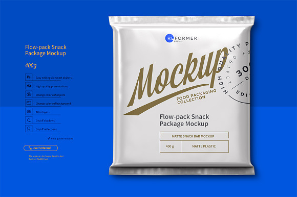 Flow-pack Snack Bar Mockup
