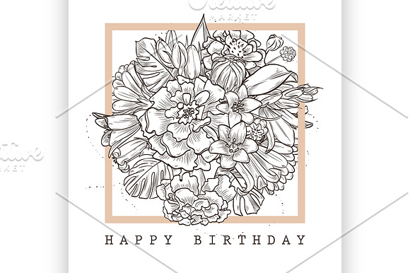 Greeting Card With Happy Birthday