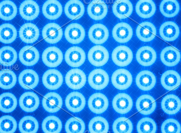 Blue Led Lines And Rows Illustration Background