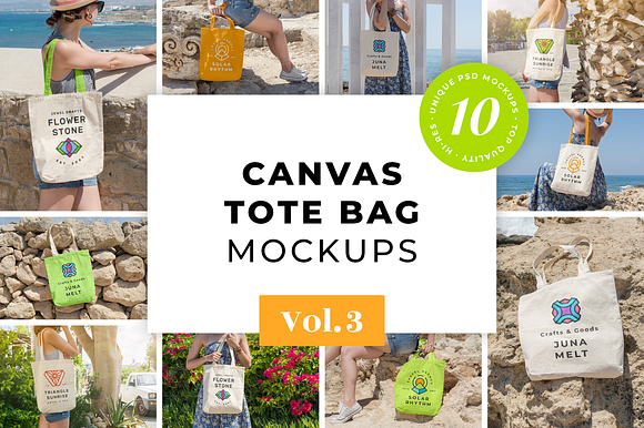 Free Canvas Tote Bag Mockups Pack Vol. 3