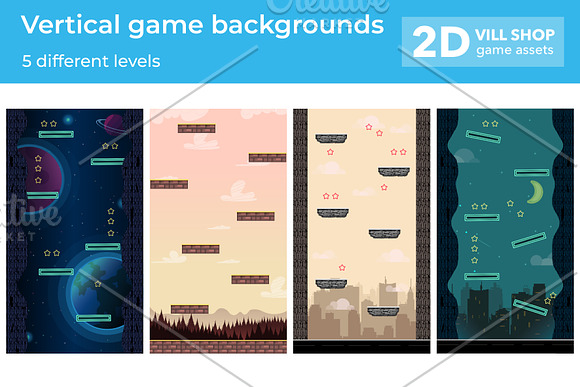 Vertical Game Backgrounds Pack 2