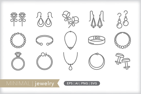 Minimal Jewelry Icons