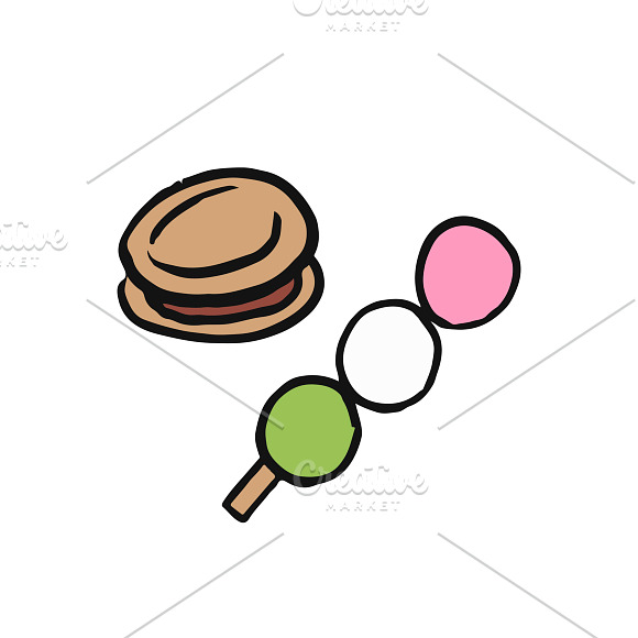 Japanese Desserts Illustration