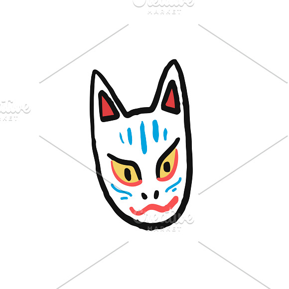 Noh Mask Kitsune Fox