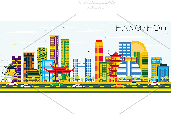 Hangzhou China Skyline