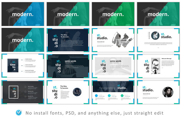 Discount, Clean Modern Powerpoint in Presentation Templates - product preview 2