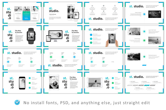 Discount, Clean Modern Powerpoint in Presentation Templates - product preview 7