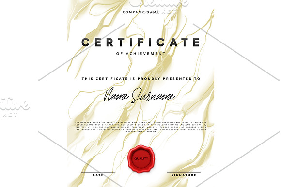 Template Design Of The Certificate