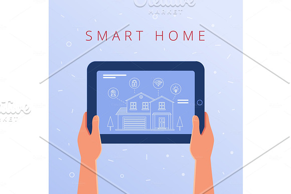 A Tablet With Smart Home Settings And Controllers System