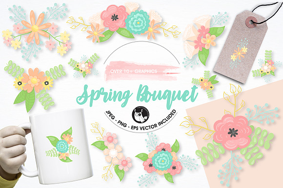 Spring Bouquet Graphics Illustration