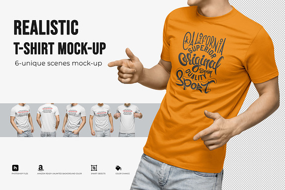 Free Realistic T-Shirt Mock-Up