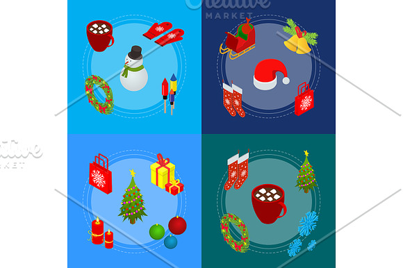 Christmas Celebration Banner Cards