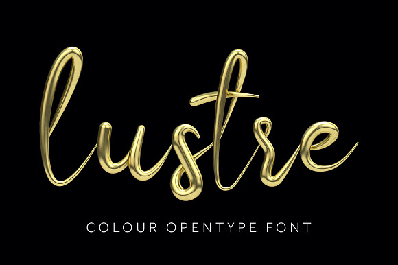 Lustre Golden Colour Script Font