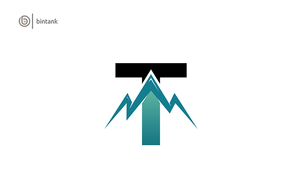 Mountain T Letter Logo