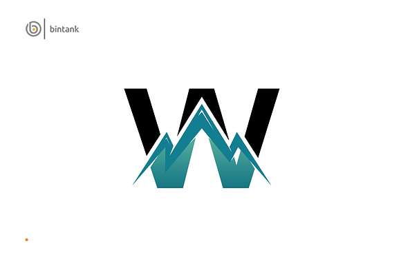 Mountain W Letter Logo