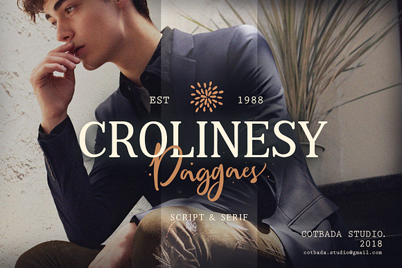 Crolinesy Daggaes Font Duo  in Script Fonts - product preview 1