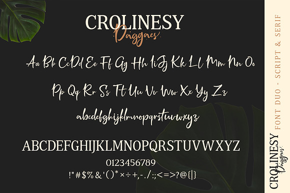 Crolinesy Daggaes Font Duo  in Script Fonts - product preview 6