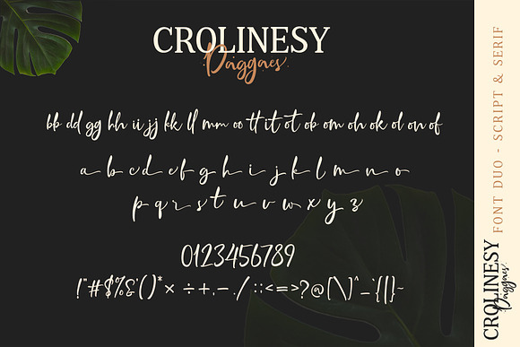 Crolinesy Daggaes Font Duo  in Script Fonts - product preview 7