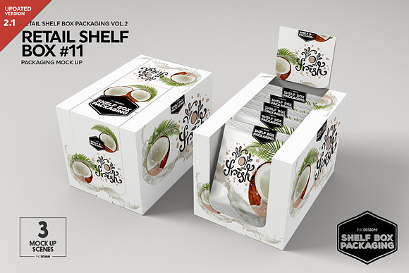 Download Retail Shelf Box 11 Packaging Mockup