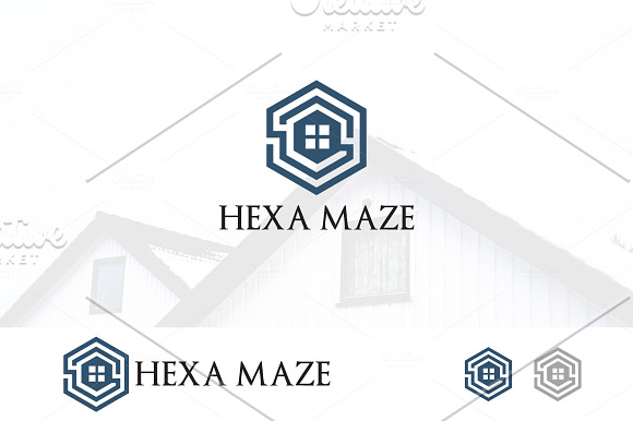 Hexagon Maze House Logo