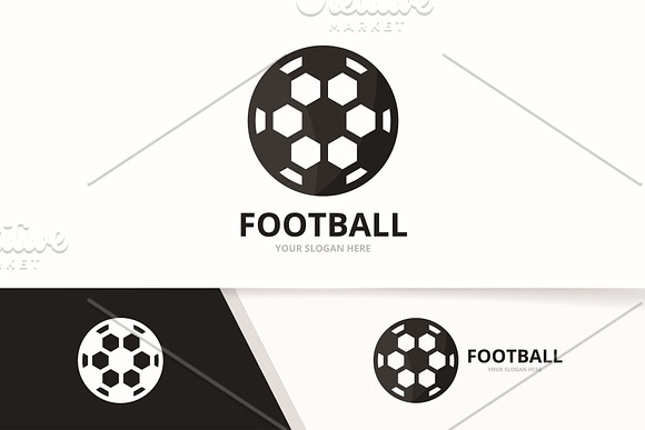 Vector Soccer And Sport Logo Combination Ball Symbol Or Icon Unique Football Logotype Design Template