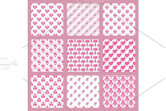 Simple Red Heart Sharp Vector Seamless Pattern Background Pink Color Card Beautiful Celebrate Bright Emoticon Symbol Holiday Abstract Art Decoration