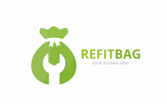 Vector Of Bag Logo Combination Sack And Repair Symbol Or Icon Unique Money And Fix Logotype Design Template