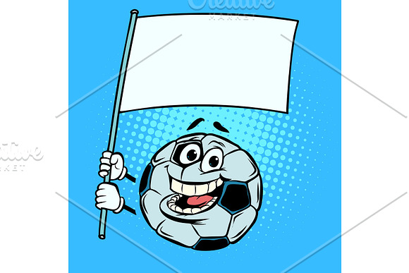 National Flag Form Template Football Soccer Ball Funny Charact