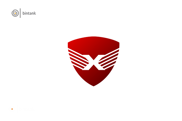 Shield X Letter Logo