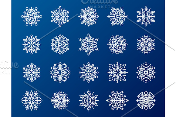 Snowflake Season Nature Winter Snow Symbol Frozen Ice Xmas Element And Christmas Frost Silhouette Vector Illustration
