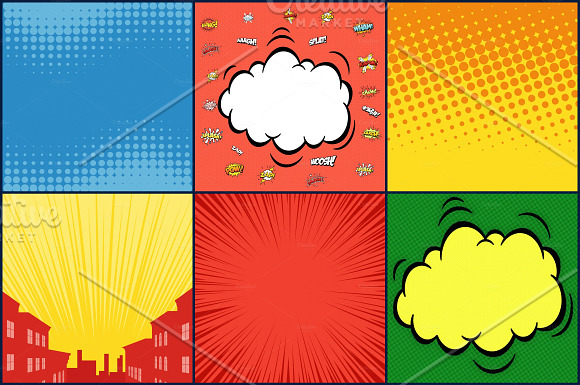 Superhero Comic Pop Art Megapack in Patterns - product preview 5
