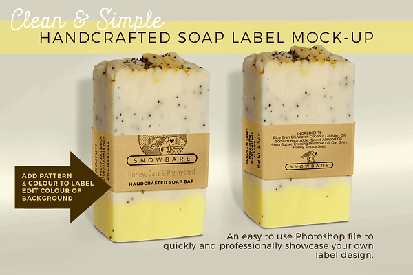Download Free Soap Label 2 Vertical Mock Up Strips Psd PSD Mockups.