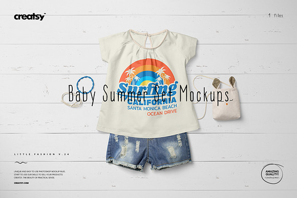 Download Baby Summer Set 4 Mockup Set