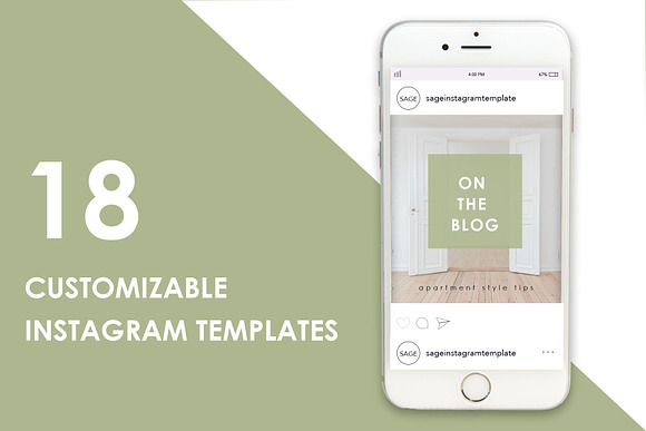 Sage Instagram Templates in Instagram Templates - product preview 1