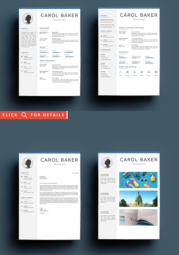 Super Bundle 10 Resume Templates in Resume Templates - product preview 3