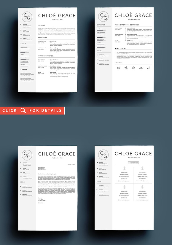 Super Bundle 10 Resume Templates in Resume Templates - product preview 4