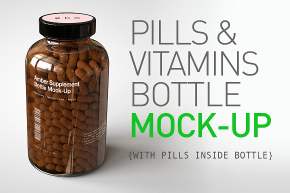 Free Pill Bottle | Vitamin Bottle Mock-Up