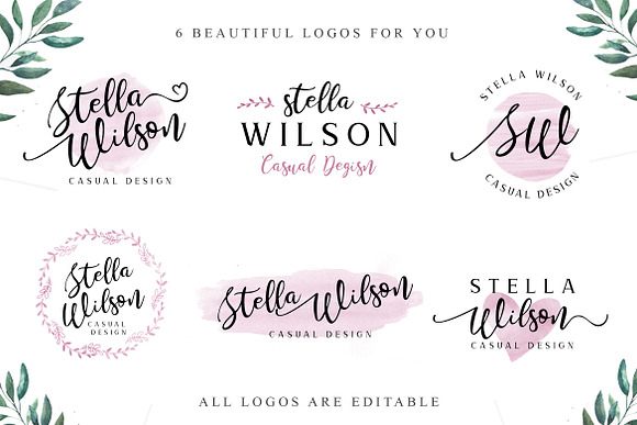 Stella Wilson Font Duo & Extras in Script Fonts - product preview 8