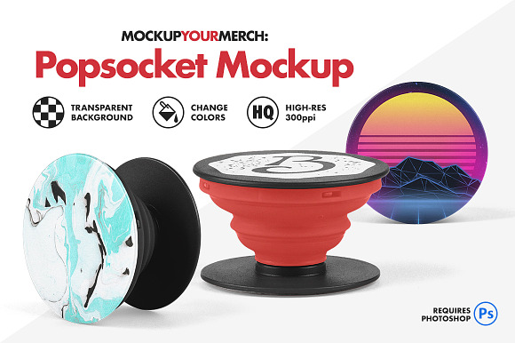 Download Free Download Popsocket Mockup PSD Mockup Template