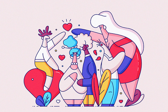 Love Love Love in Illustrations